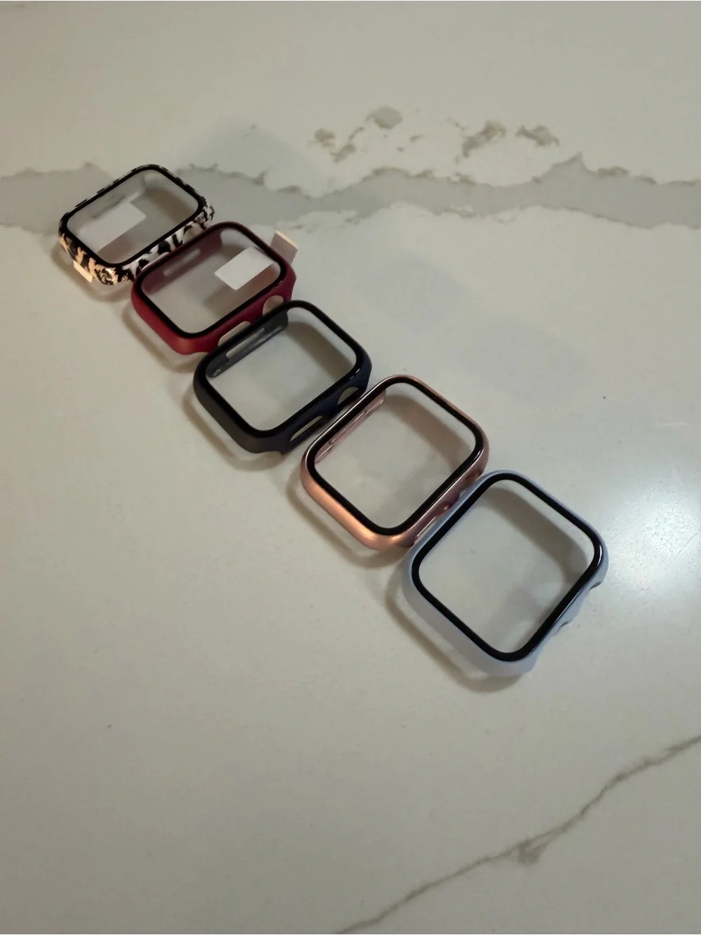 Mixed Color Protective Apple Watch Frames - Set of 5